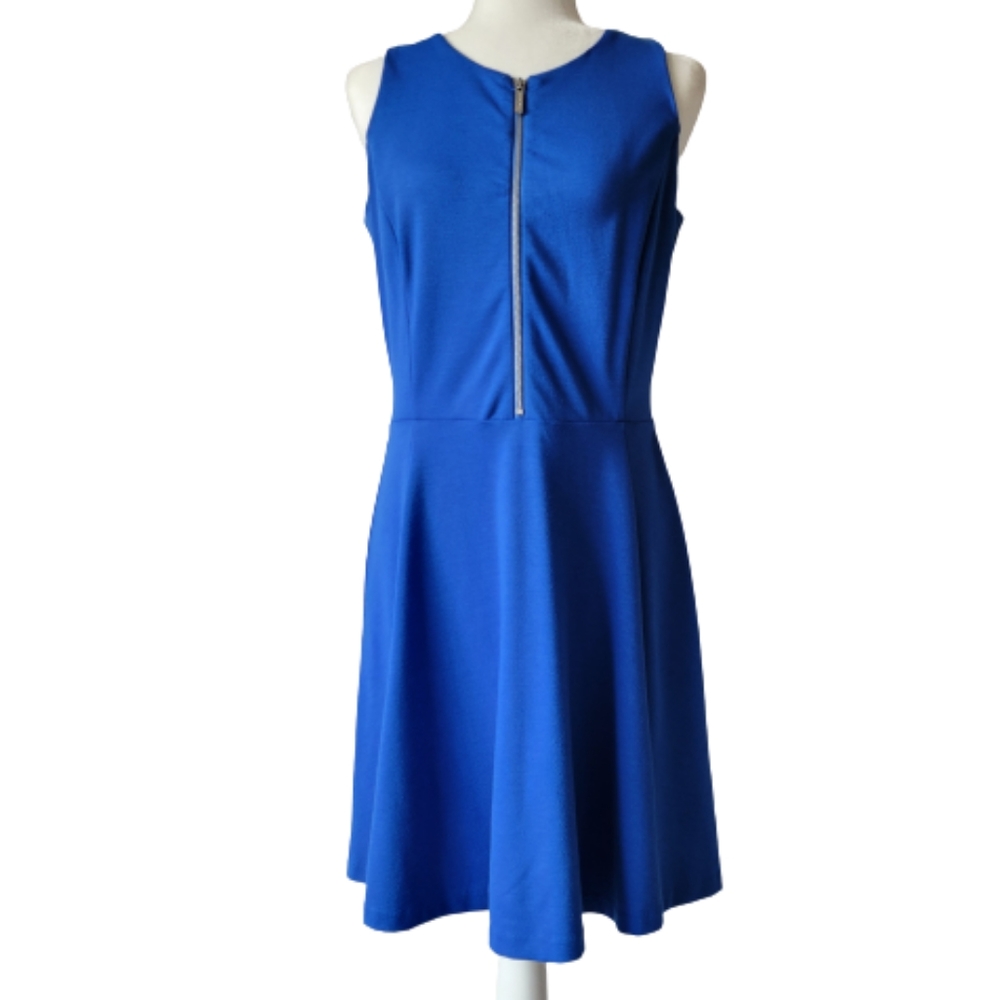MICHAEL Michael Kors Blue Zipper Dress Womens 8